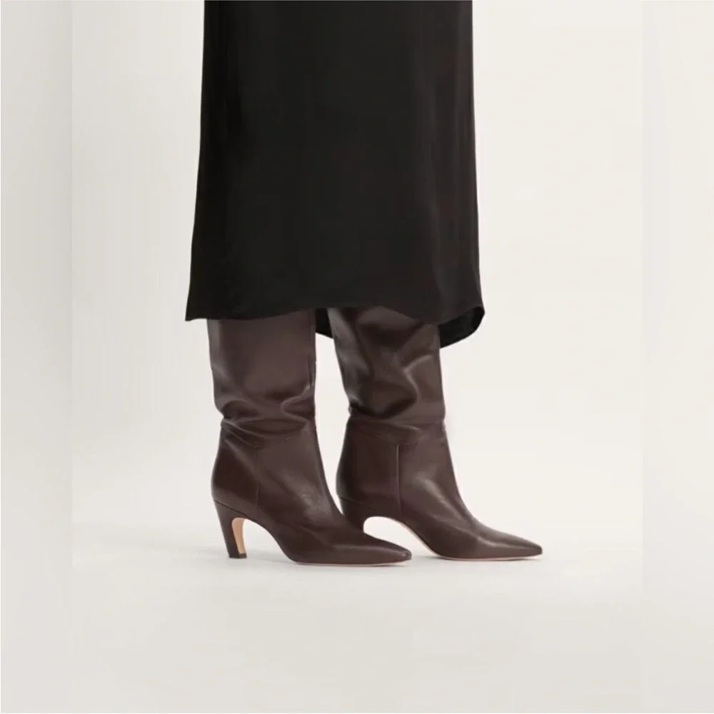 Everlane Chocolate Heeled Boots - Picture 3 of 7
